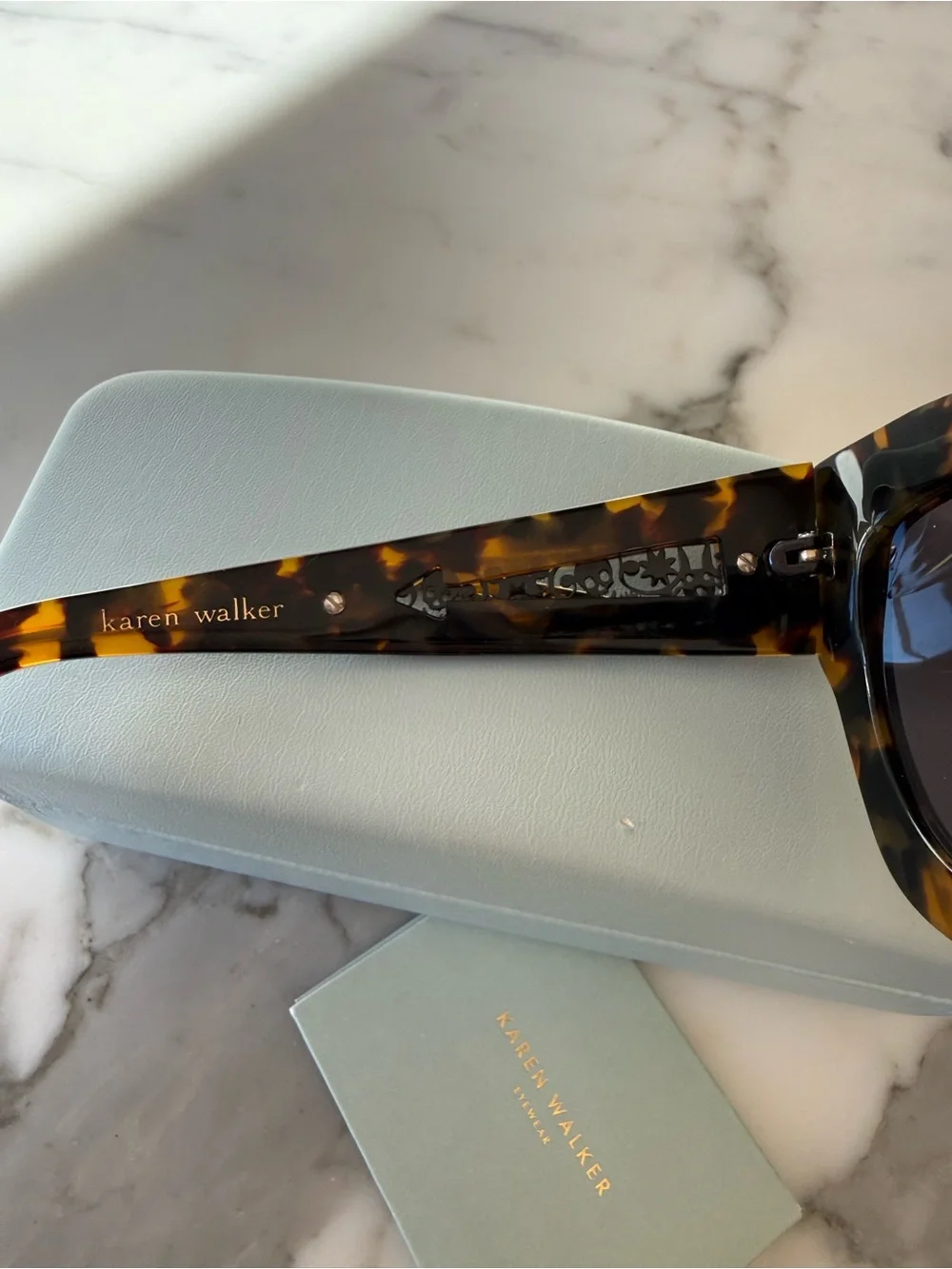 Karen Walker Tortoiseshell Cat-Eye Sunglasses - Northern Lights style name